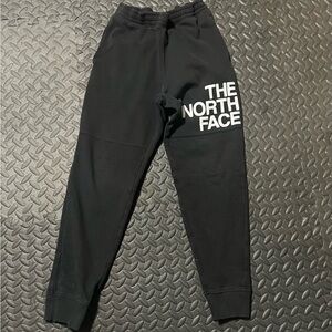 The North Face Black Kids Sweatpants with White Logo